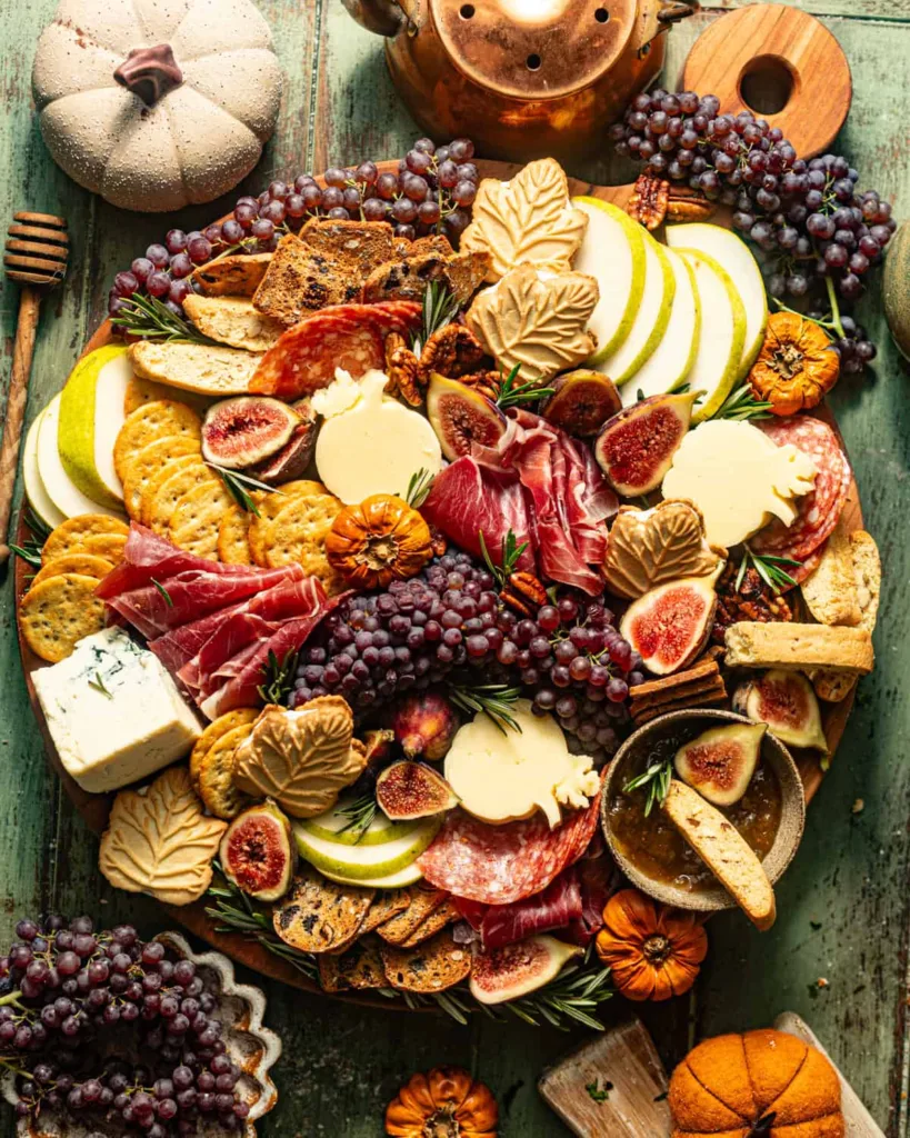 fall dinner charcuterie board