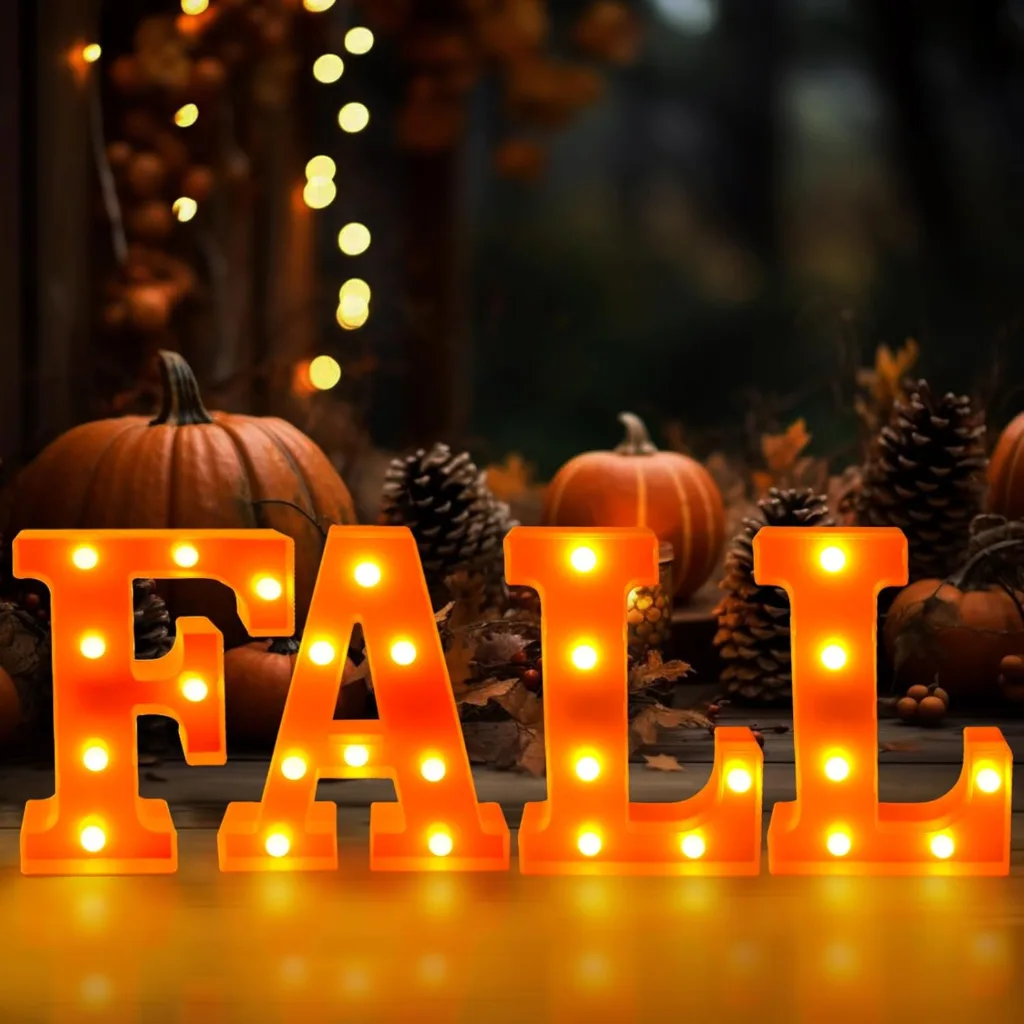 fall marquee lights