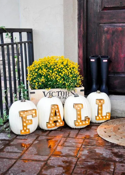 fall pumpkin marquee letters