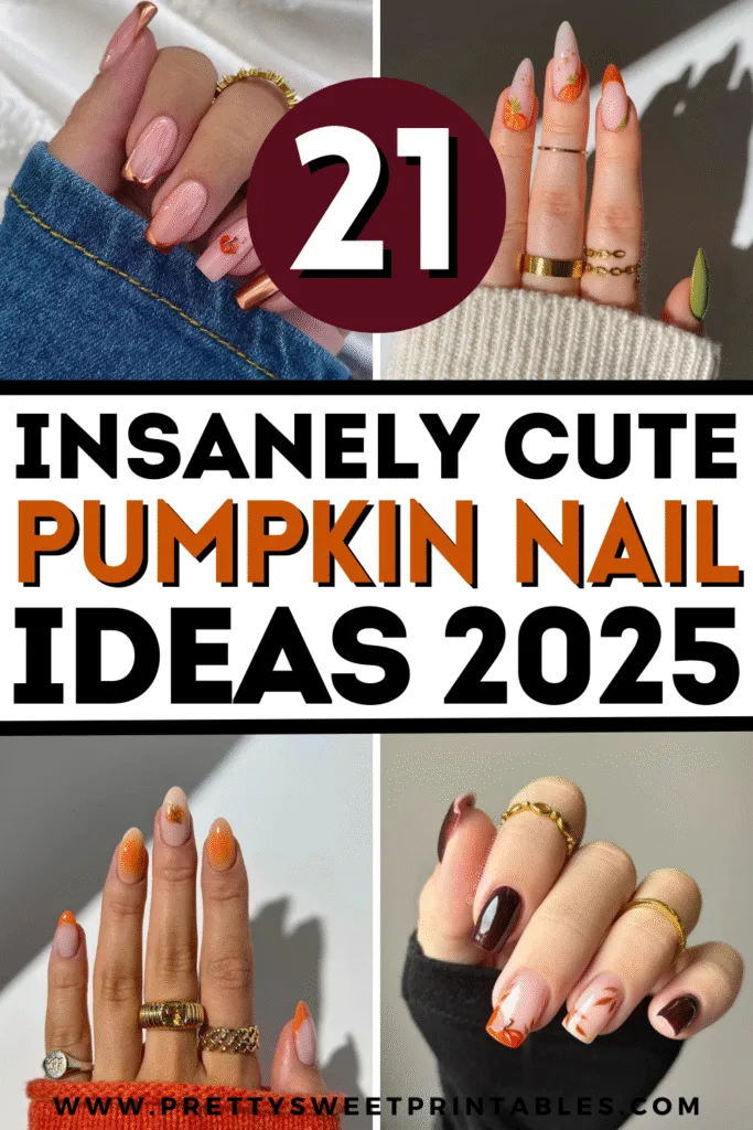 fall pumpkin nails