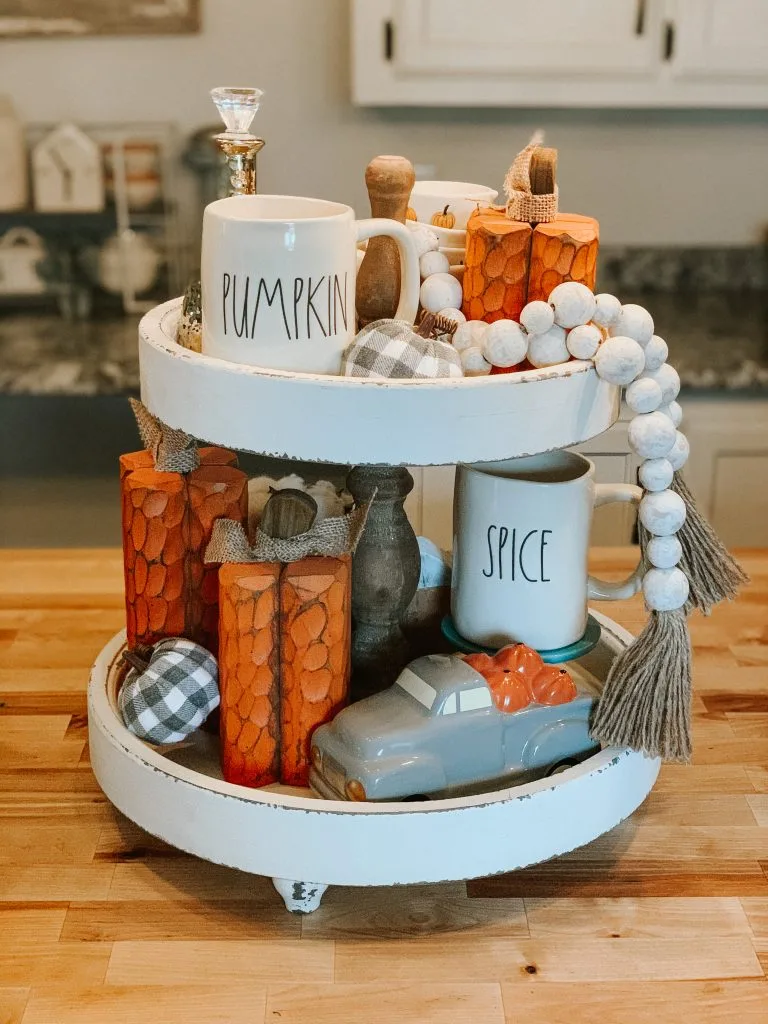 fall tiered tray
