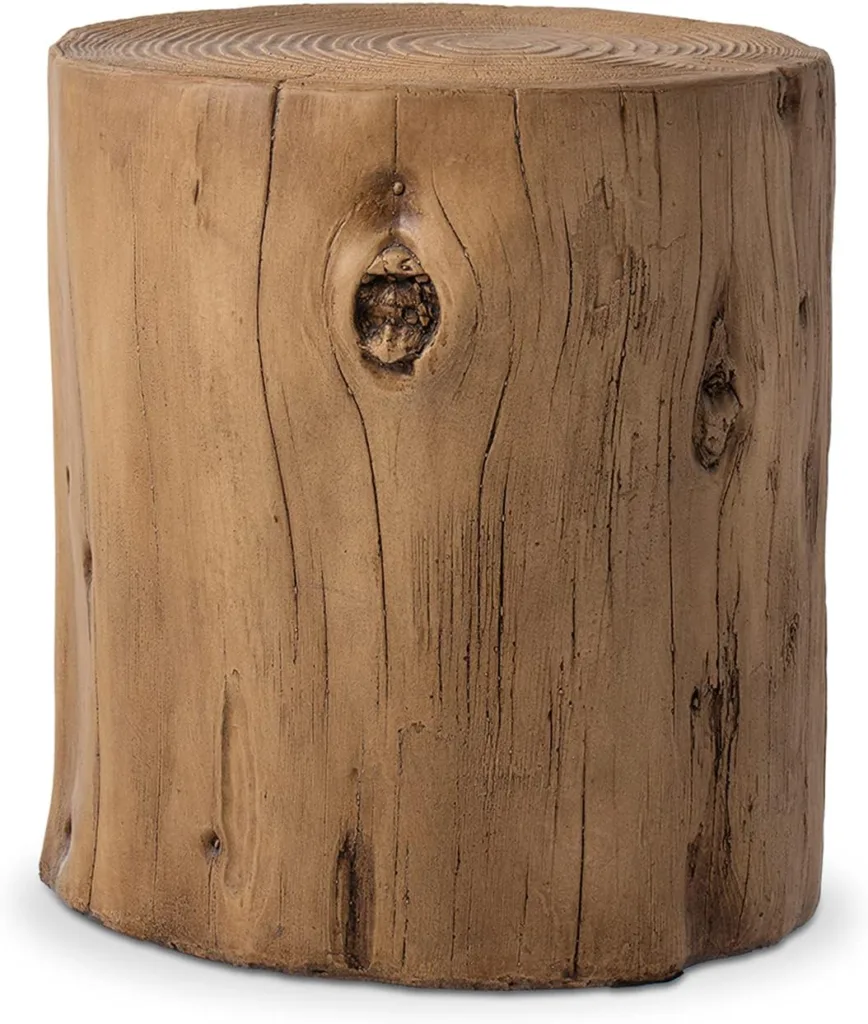 faux wood stump