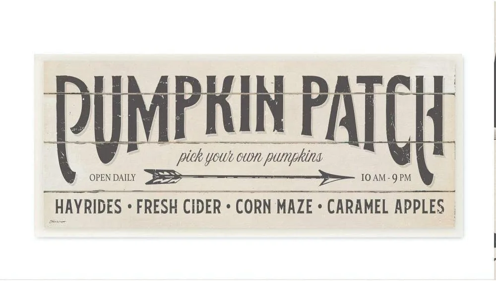 pumpkin patch fall sign