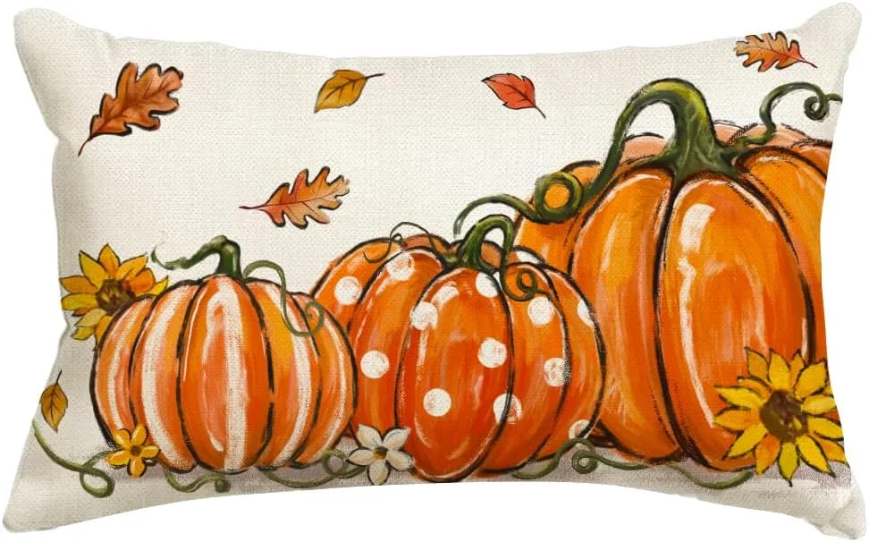 pumpkin throw pillow cover