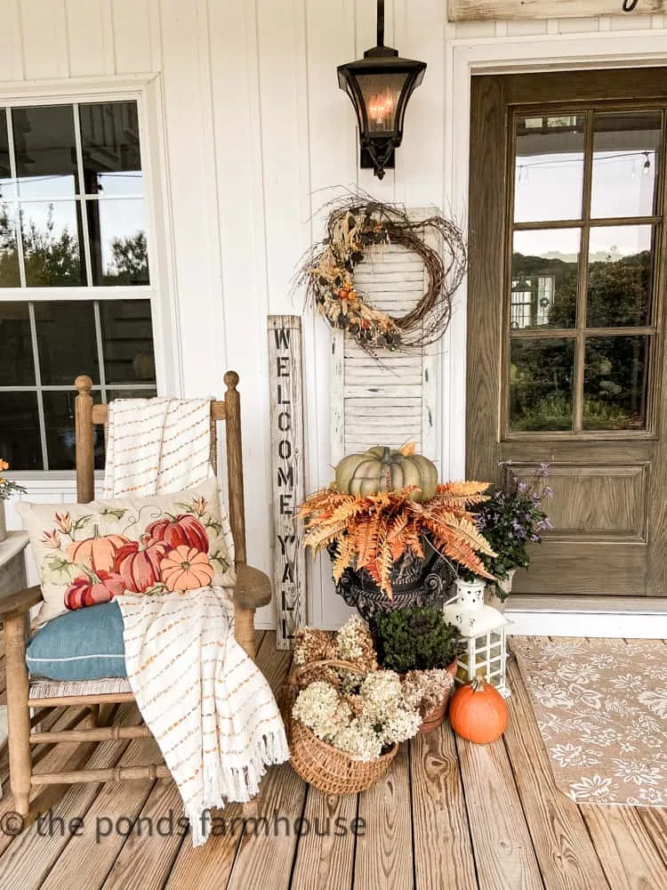rustic farmhouse fall porch