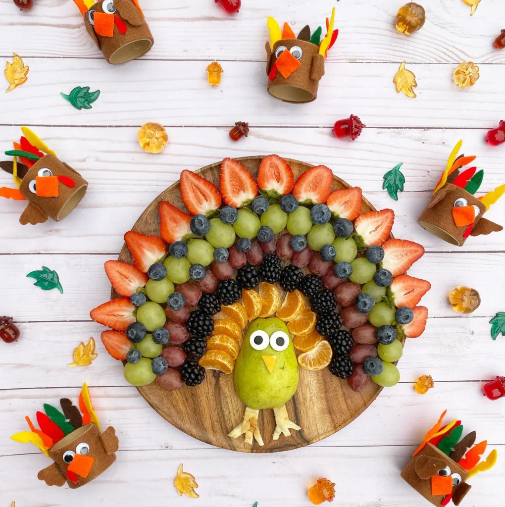 turkey snack tray for kids