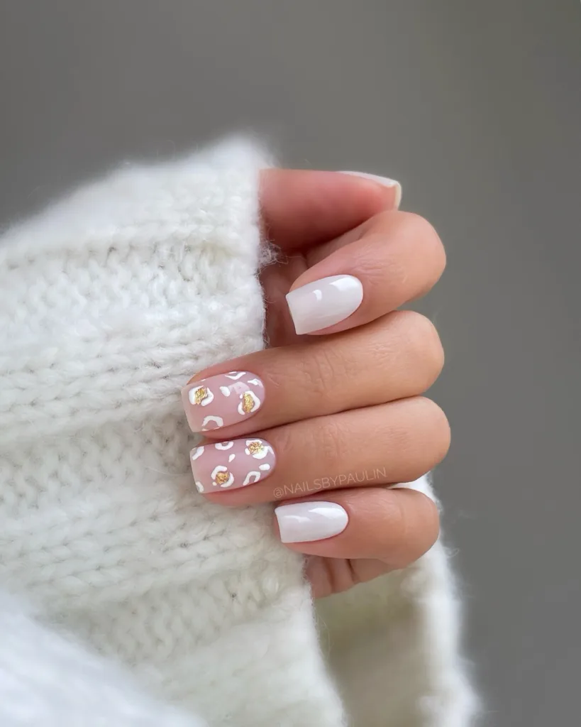 white leopard print spots