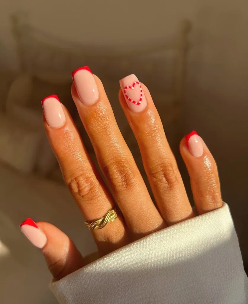 accent candy cane heart