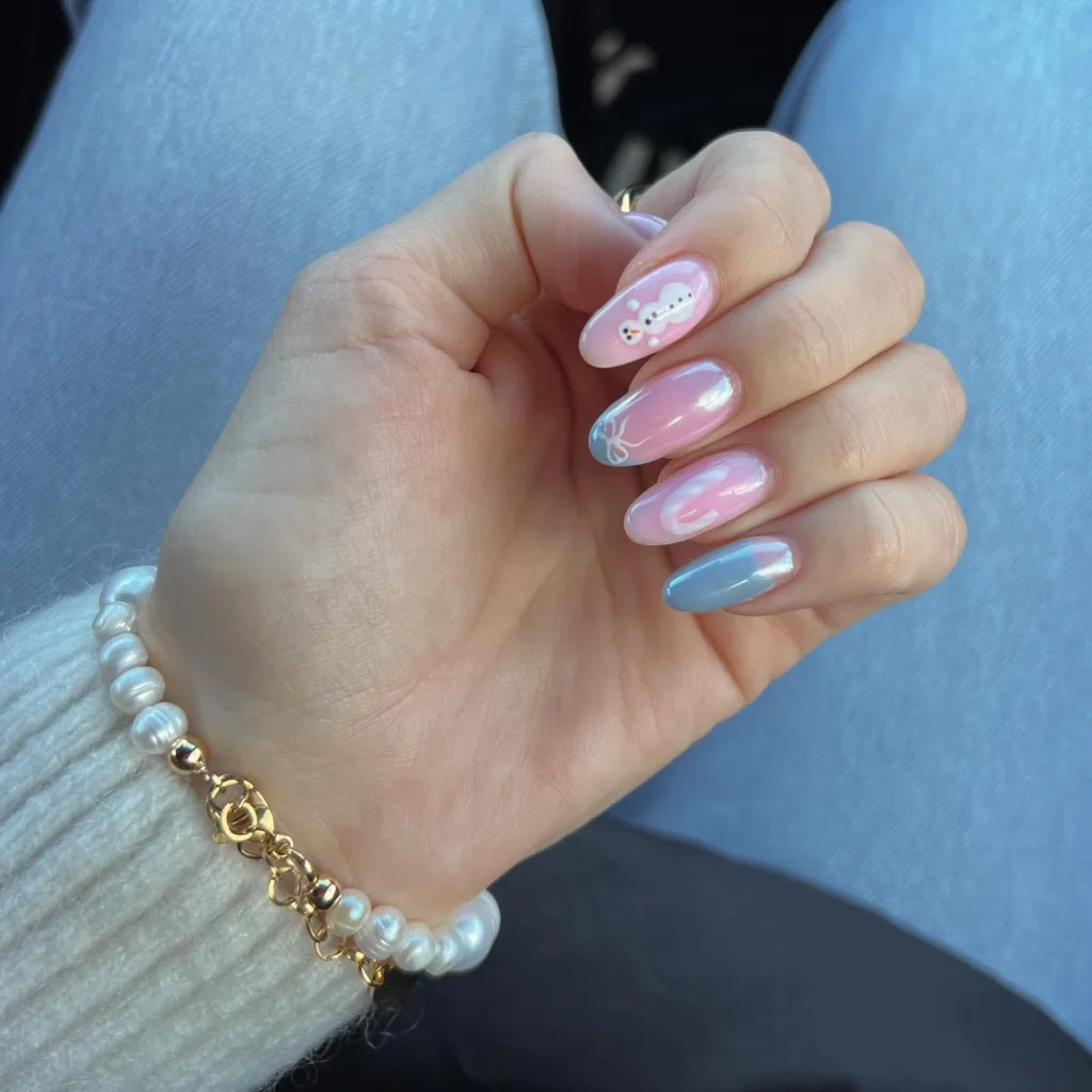 blue candy canes & gingerbread