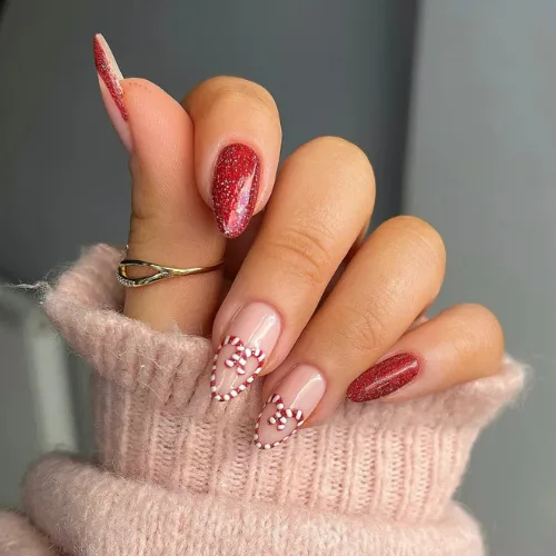 candy cane nails featured
