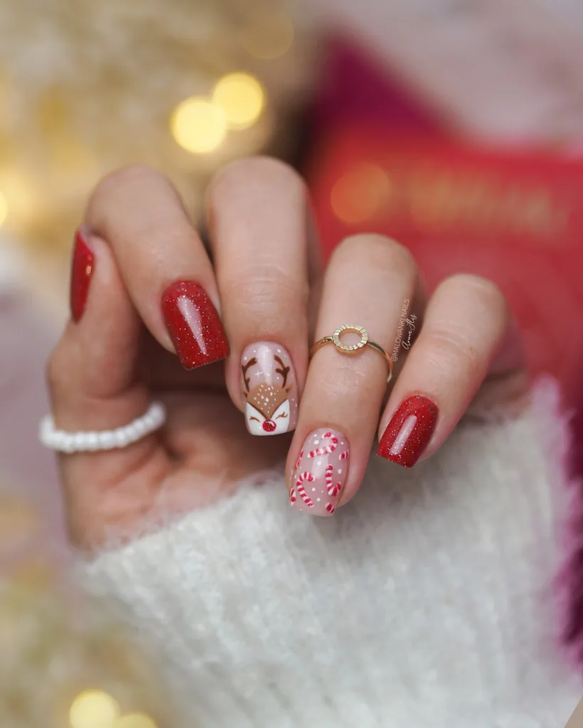 candy canes & reindeer