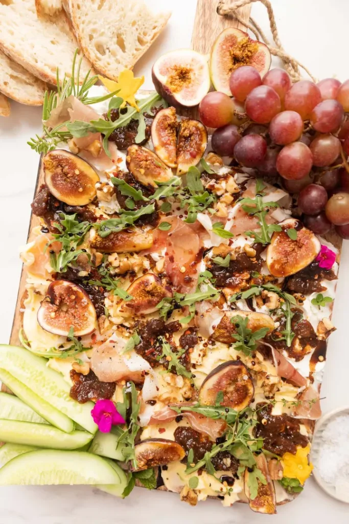figs and cheese butter board