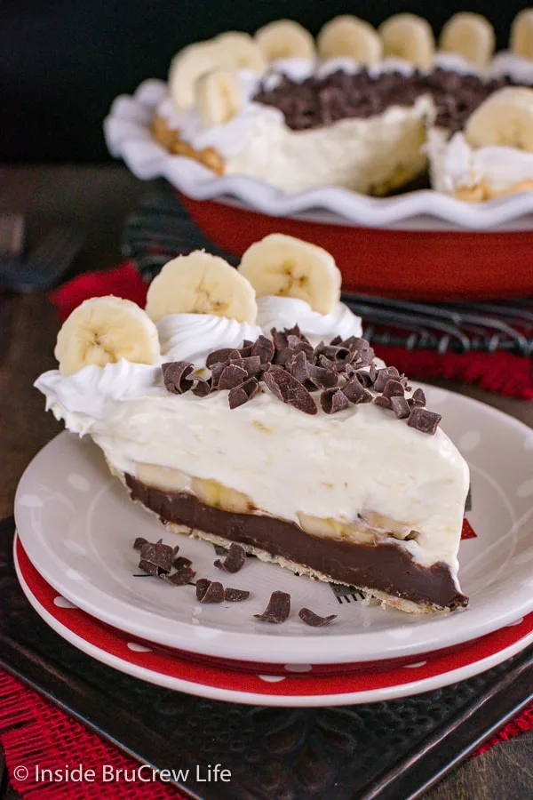 fudge bottom banana cream pie