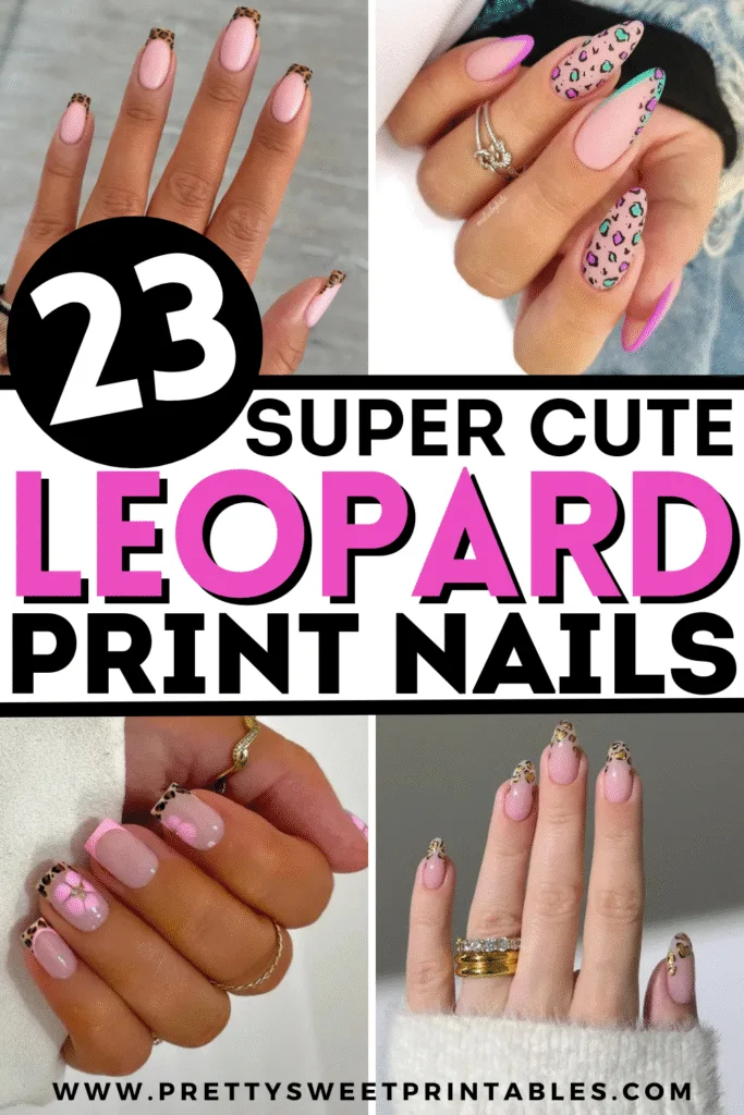 leopard print nails