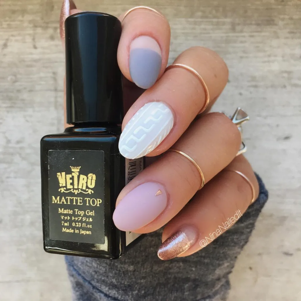 matte sweater nails