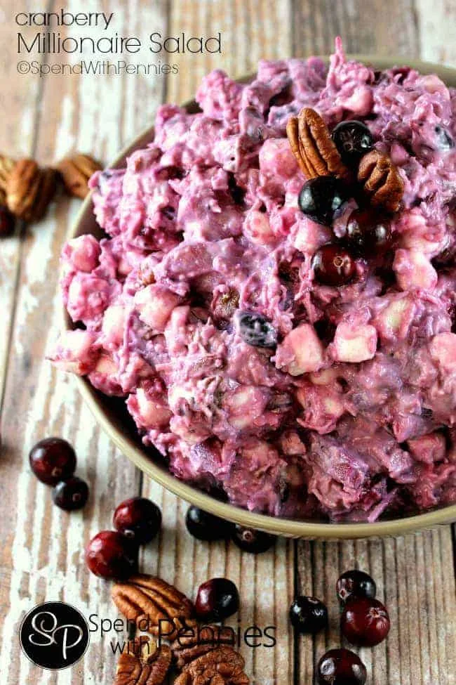 millionaire cranberry salad thanksgiving recipe