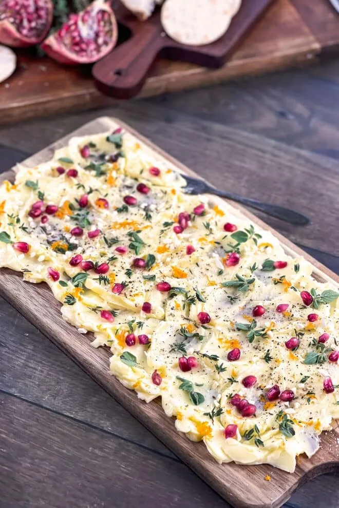 orange pomegranate butter board