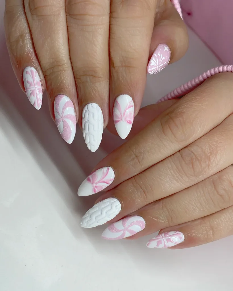 pink christmas candy