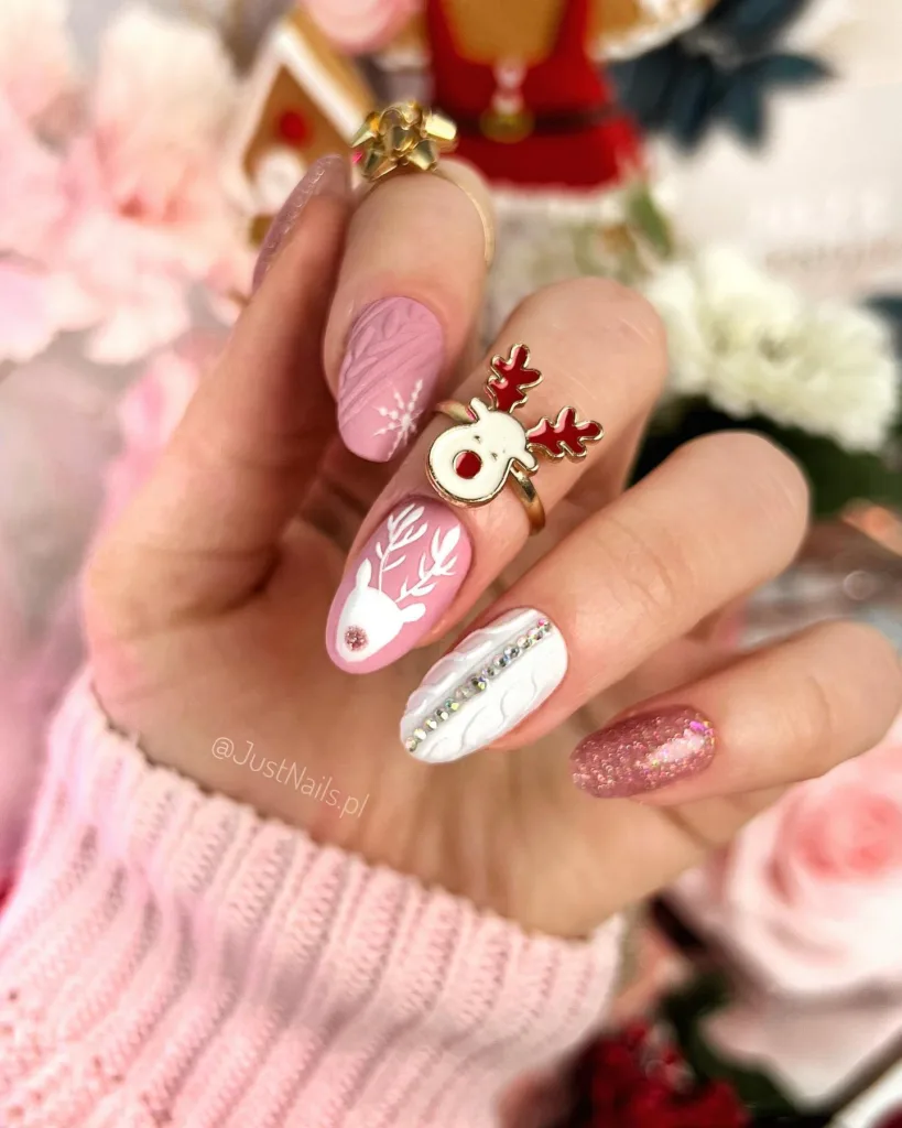 pink sweater nails