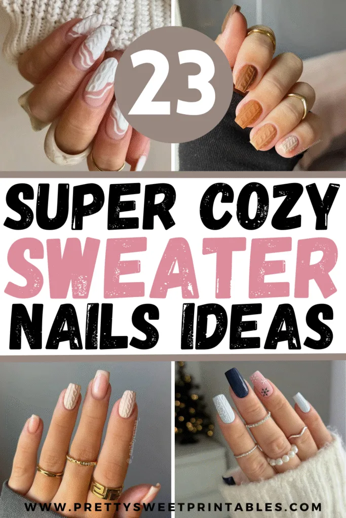 sweater nails ideas