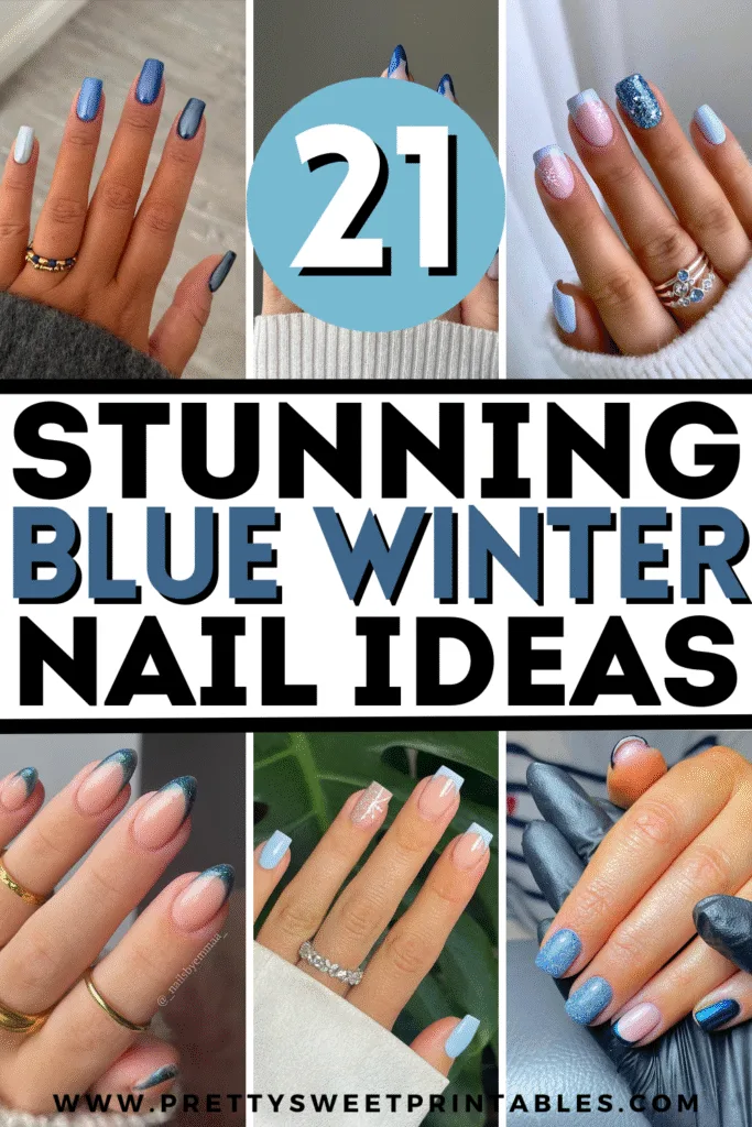 blue winter nail ideas