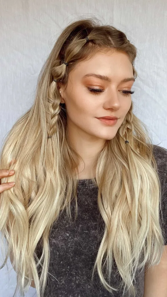 bubble braids into dutch braids