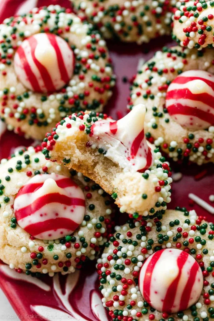 candy cane kiss Christmas cookie recipe