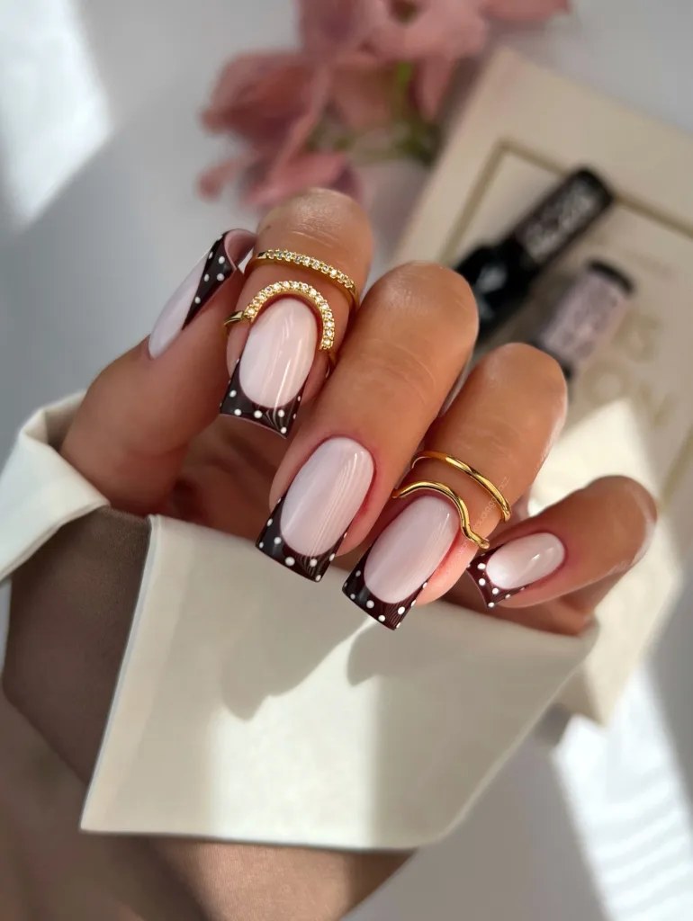 chocolate french dots