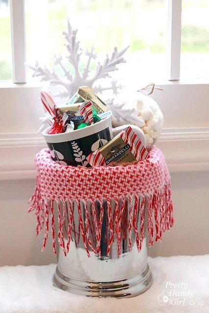chocolate Christmas gift basket idea