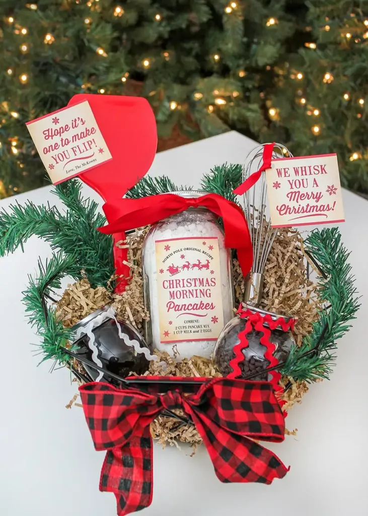 christmas morning pancake gift basket