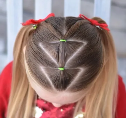 christmas tree hair tutorial