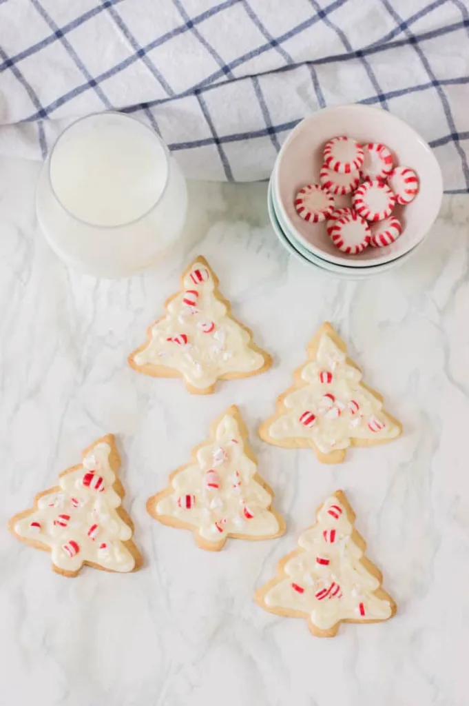 christmas tree sugar cookies