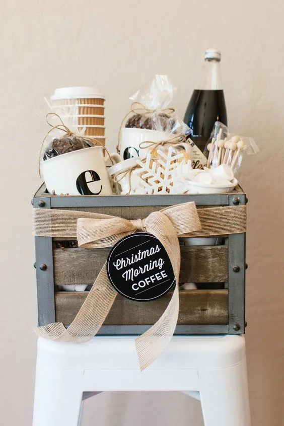 coffee lovers Christmas gift basket