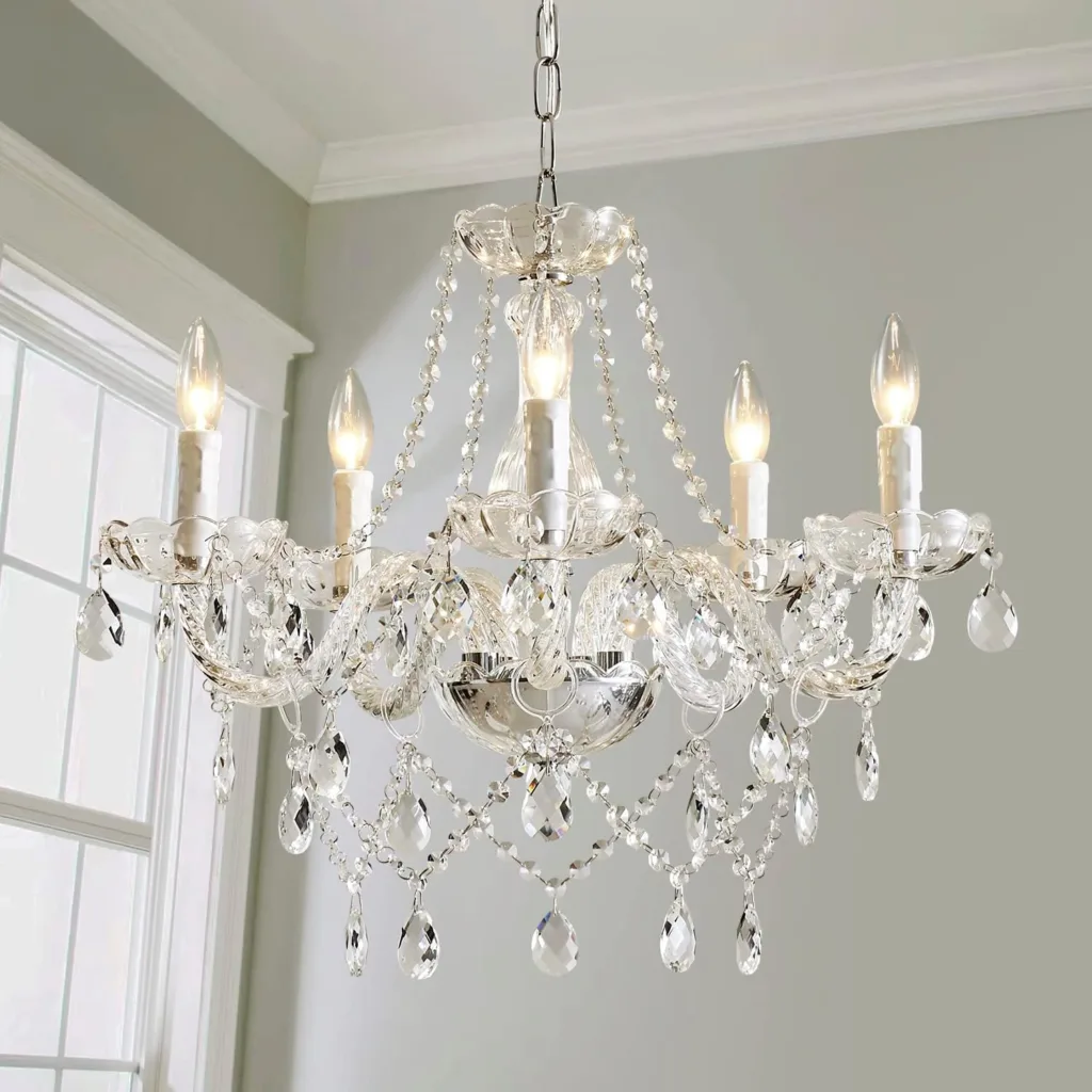 crystal glass chandelier