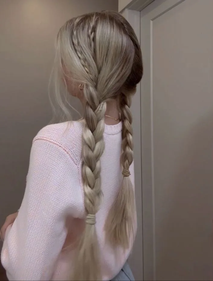 double dutch braids with accent hairstyles
