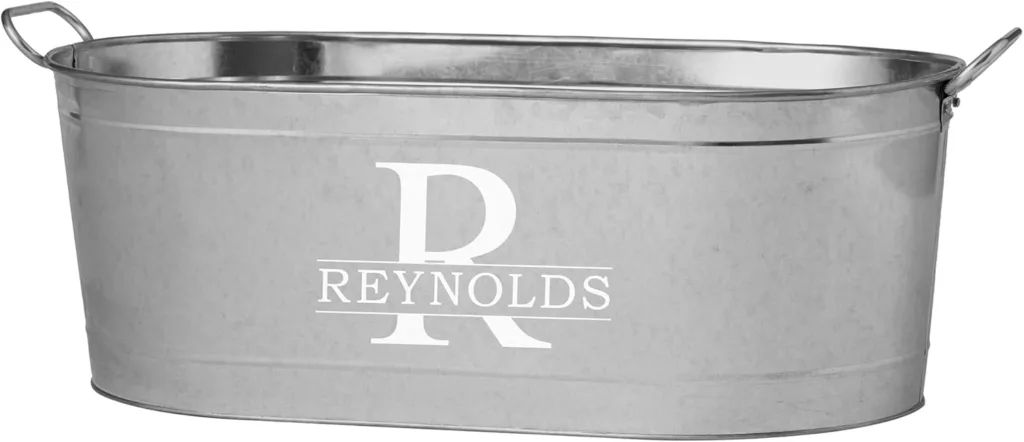 galvanized tub Christmas basket
