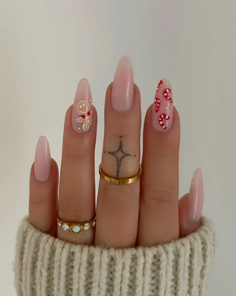 gingerbread accent nail