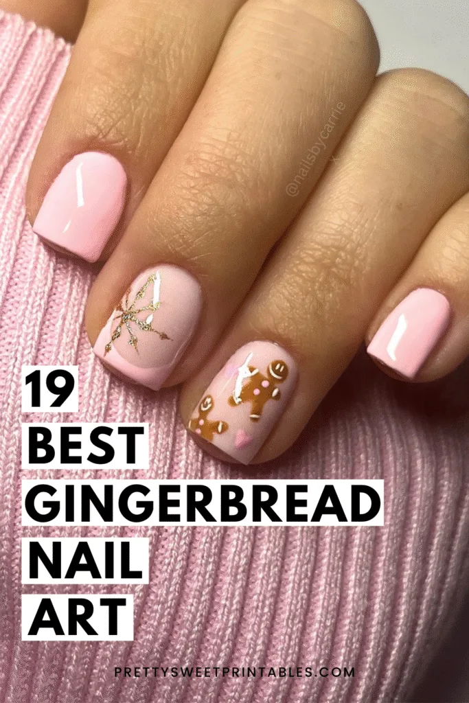 gingerbread nail art