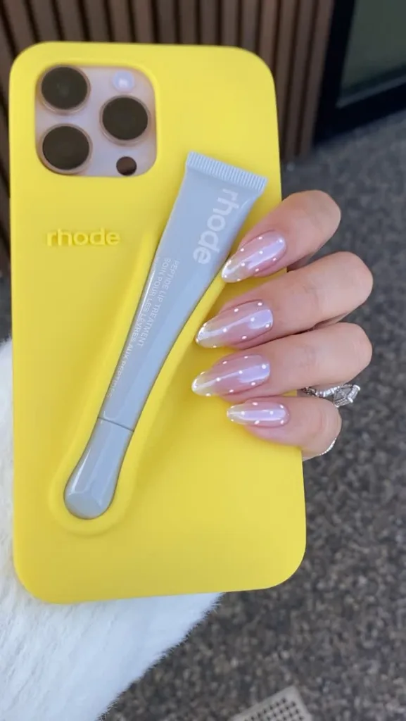 glazed donut polka dot nails