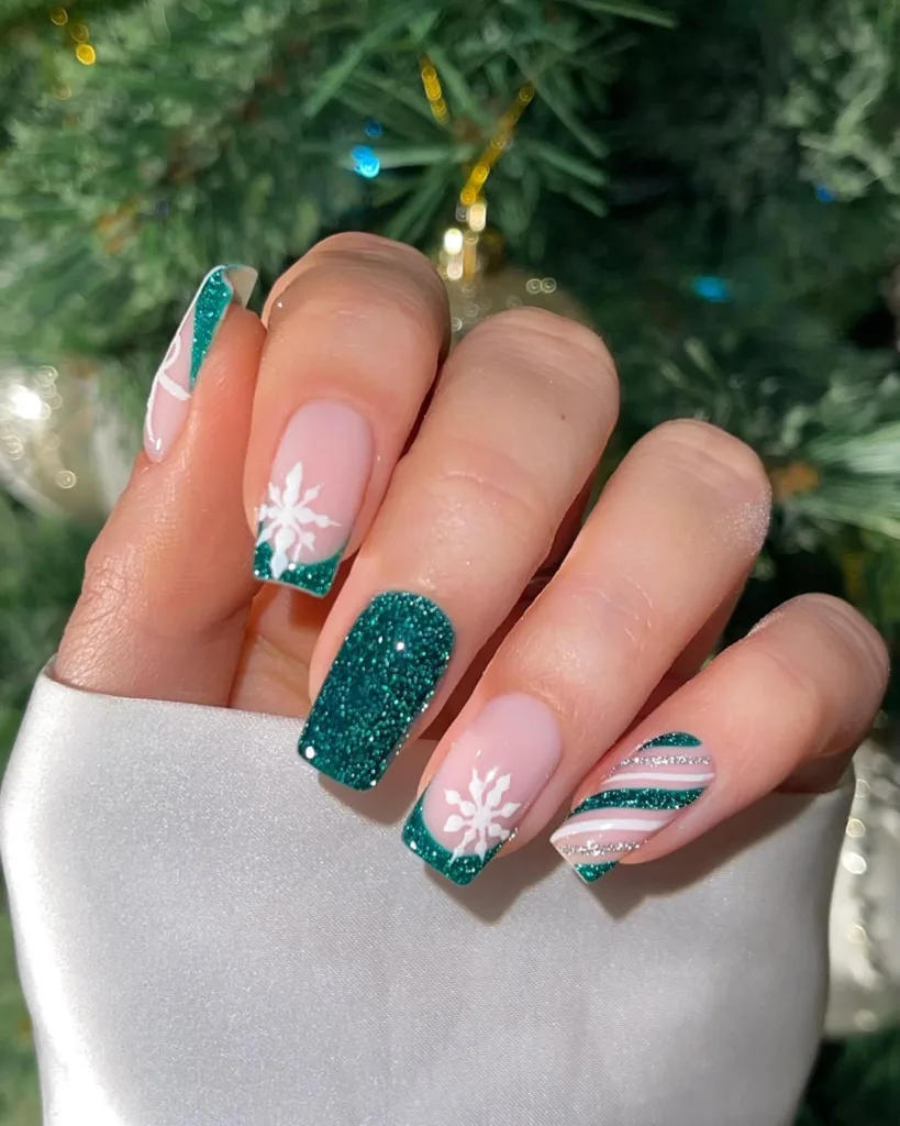 glistening green