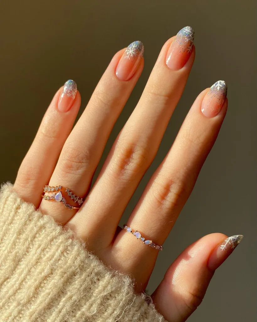 glittery snowflake frenchies