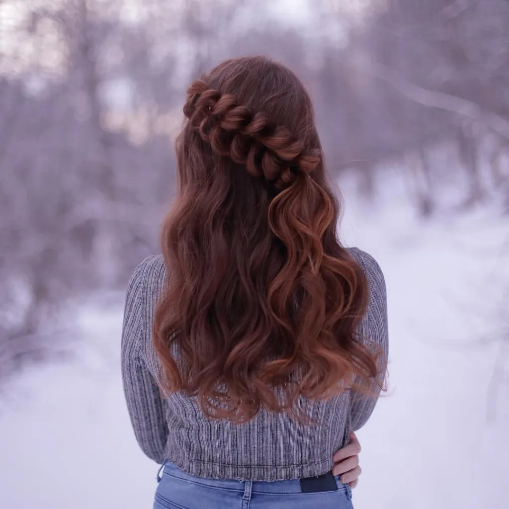 half up pull-through braid