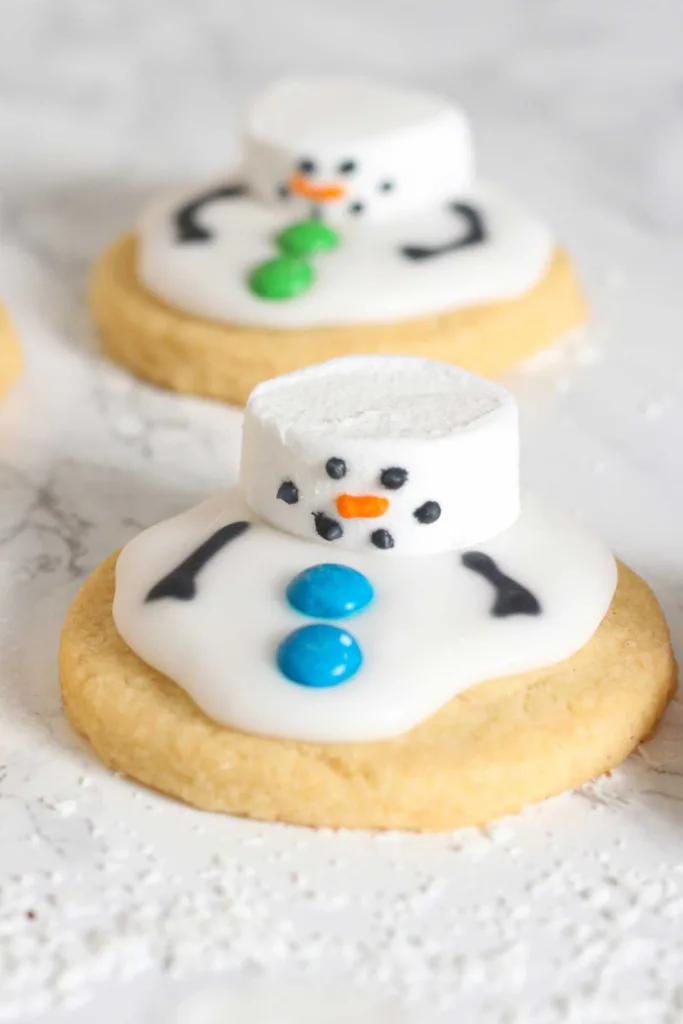 melting snowman cookies