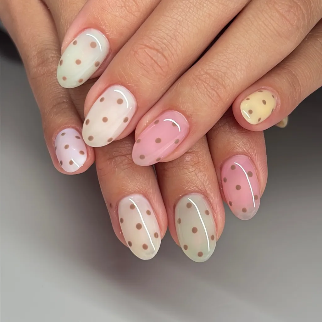 pastel polka dots