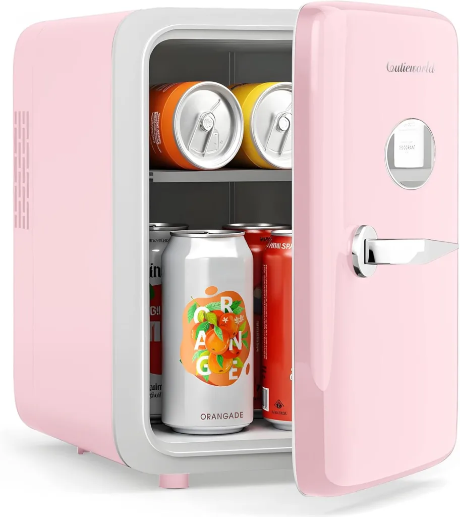 pink mini fridge