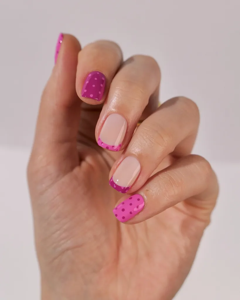 pink polka dots