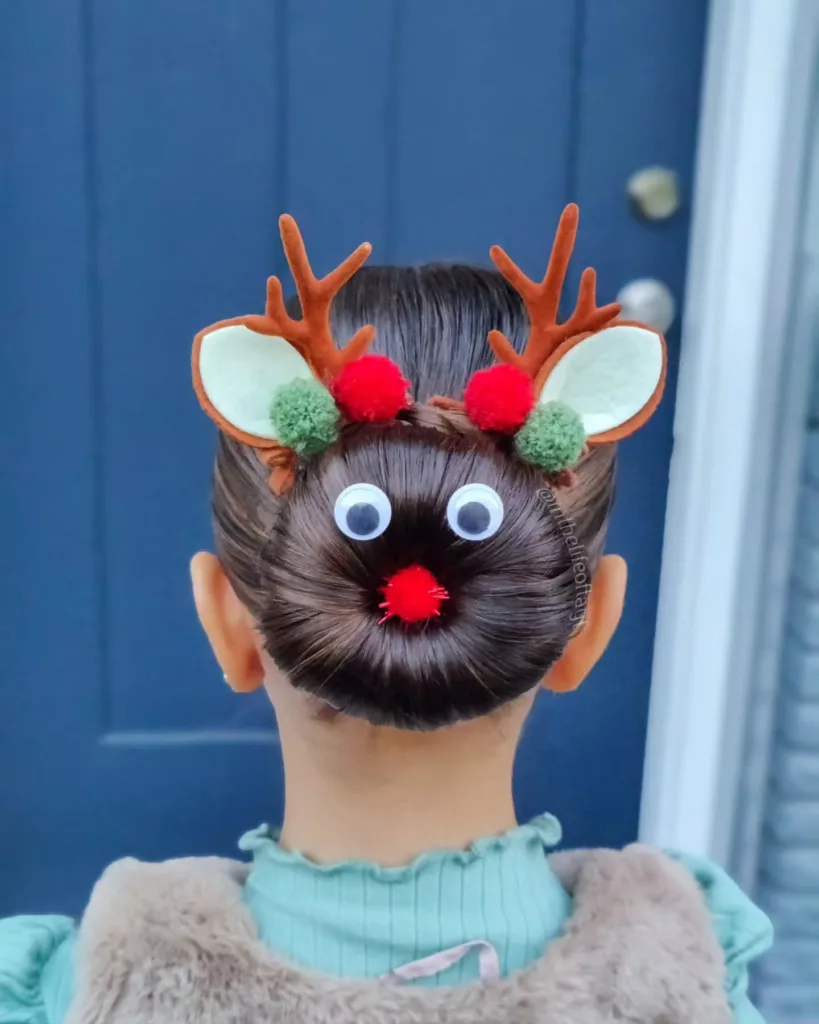rudolph reindeer bun