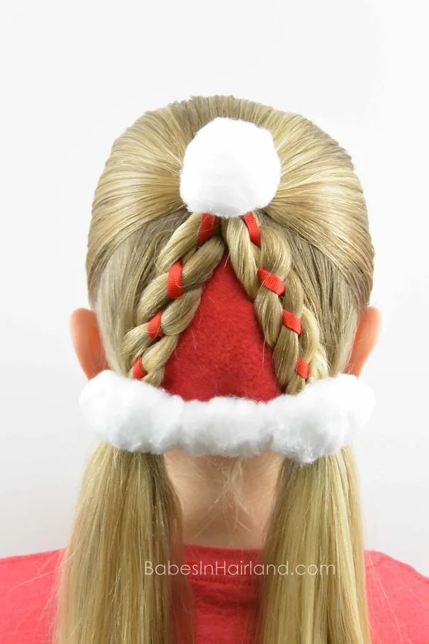 santa hat braid