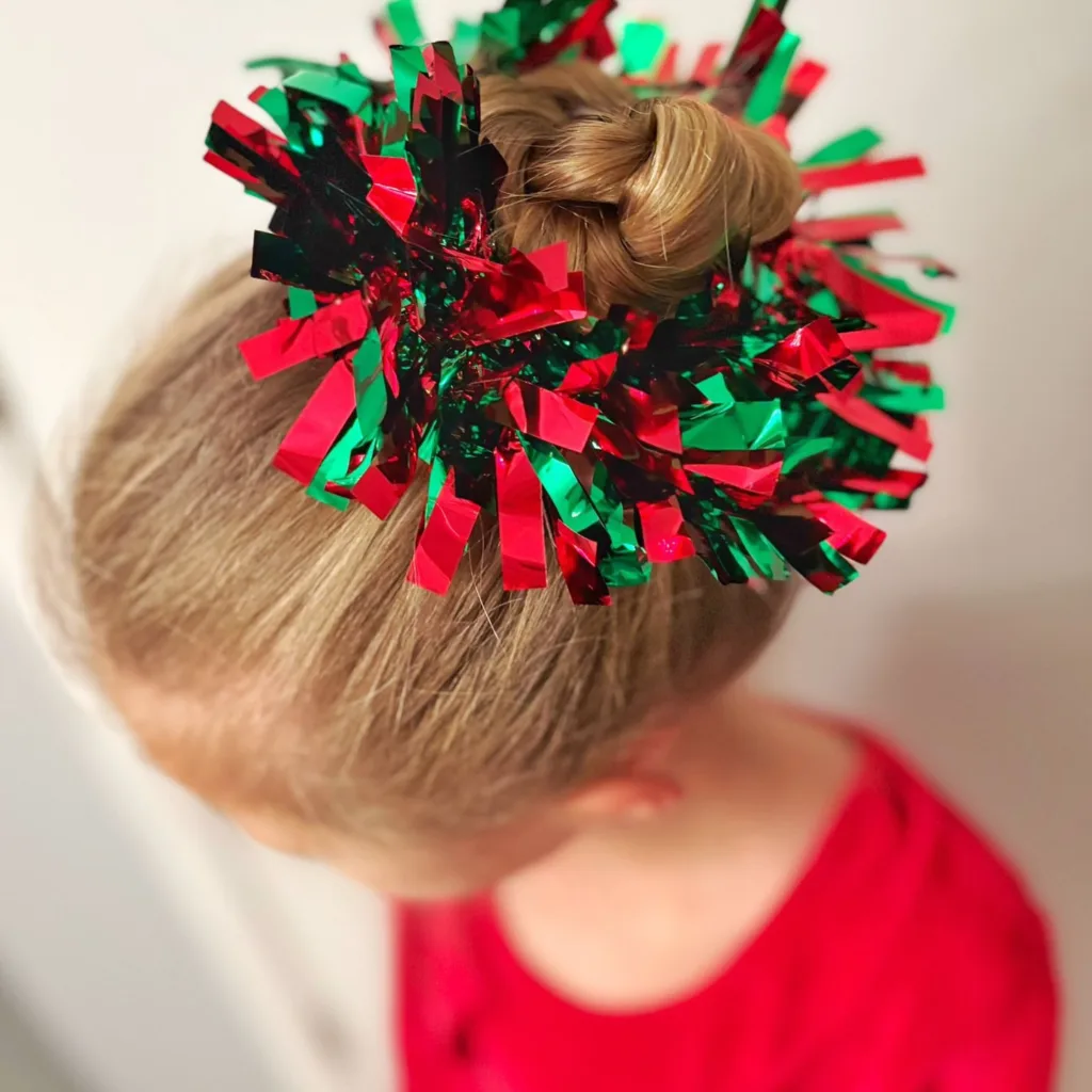 tinsel hair bun