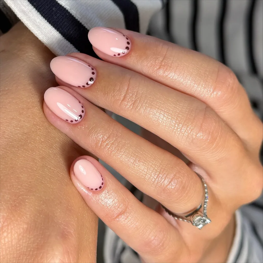 tiny dot cuticle nails